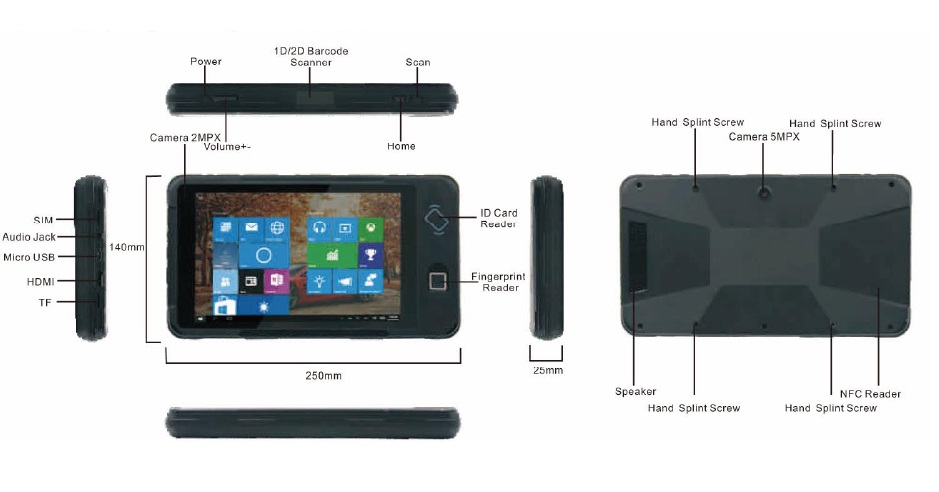 身份識別平板電腦圖